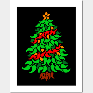 Chili Pepper Holiday Tree Posters and Art